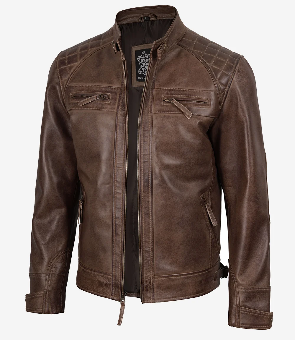Cafe Racer Leather Jacket